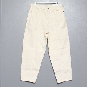 A new day nwt highest rise tapered leg cream soft denim jeans